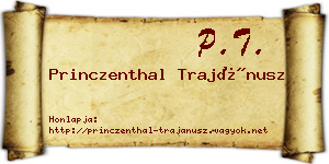 Princzenthal Trajánusz névjegykártya